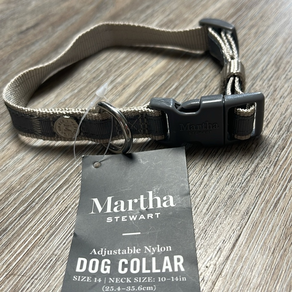 Martha Stewart Adjustable Nylon Dog Collar Size 14